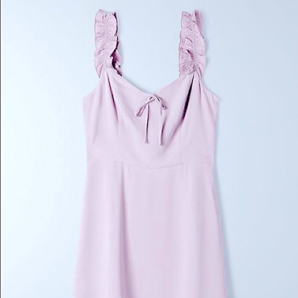 NWT ARITZIA SUNDAY BEST FLIRT RUFFLE DRESS LILAC